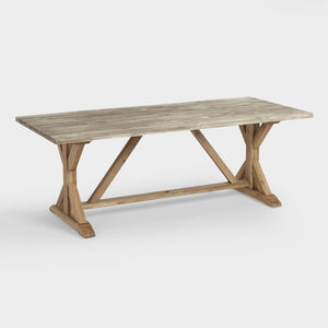 Two Tone Wood San Remo Outdoor Trestle Dining Table (table only) #6006