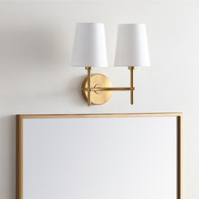 Load image into Gallery viewer, 2 Light Barrett Wall Sconce Brass/Gold (SB312)