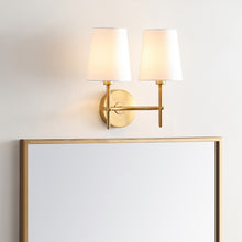 Load image into Gallery viewer, 2 Light Barrett Wall Sconce Brass/Gold (SB312)