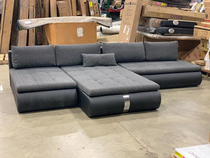 *AS IS* Josiahs Symmetrical Sleeper Sectional *Missing arms!*