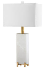 Load image into Gallery viewer, Safavieh Sloane Alabaster LED Table Lamp in White 504CDR