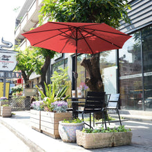Load image into Gallery viewer, 9 ft. Aluminum Market Auto Tilt Patio Umbrella in Red 7511