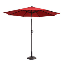 Load image into Gallery viewer, 9 ft. Aluminum Market Auto Tilt Patio Umbrella in Red 7511