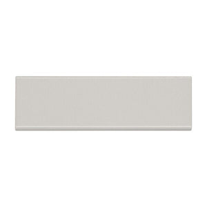 10" x 3" Ceramic Bullnose Tile Trim in Tender Gray, 16 Pack