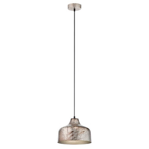 11" Gidon Silver Metal Bowl-Shaped Pendant Light