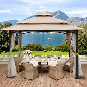 12 Ft. W x 12 Ft. D Steel Patio Gazebo