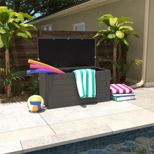 Load image into Gallery viewer, 180 Gallon Water Resistant Plastic Lockable Deck Box
