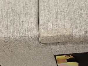 Polyester Fabric Reversible Sleeper Sectional Sofa - Light Gray - 2 Boxes