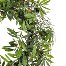 Load image into Gallery viewer, 24&quot; Artificial Green Olive Leaf Wreath

