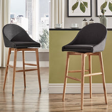 Load image into Gallery viewer, Nelson Mid-Century Modern Swivel Bar Stool (Set of 2) - 2 Boxes
