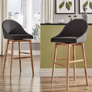 Nelson Mid-Century Modern Swivel Bar Stool (Set of 2) - 2 Boxes