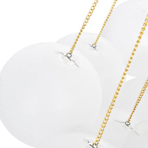 3-light Glass Globe Bubble Chandelier - 37 Bubbles - Brass