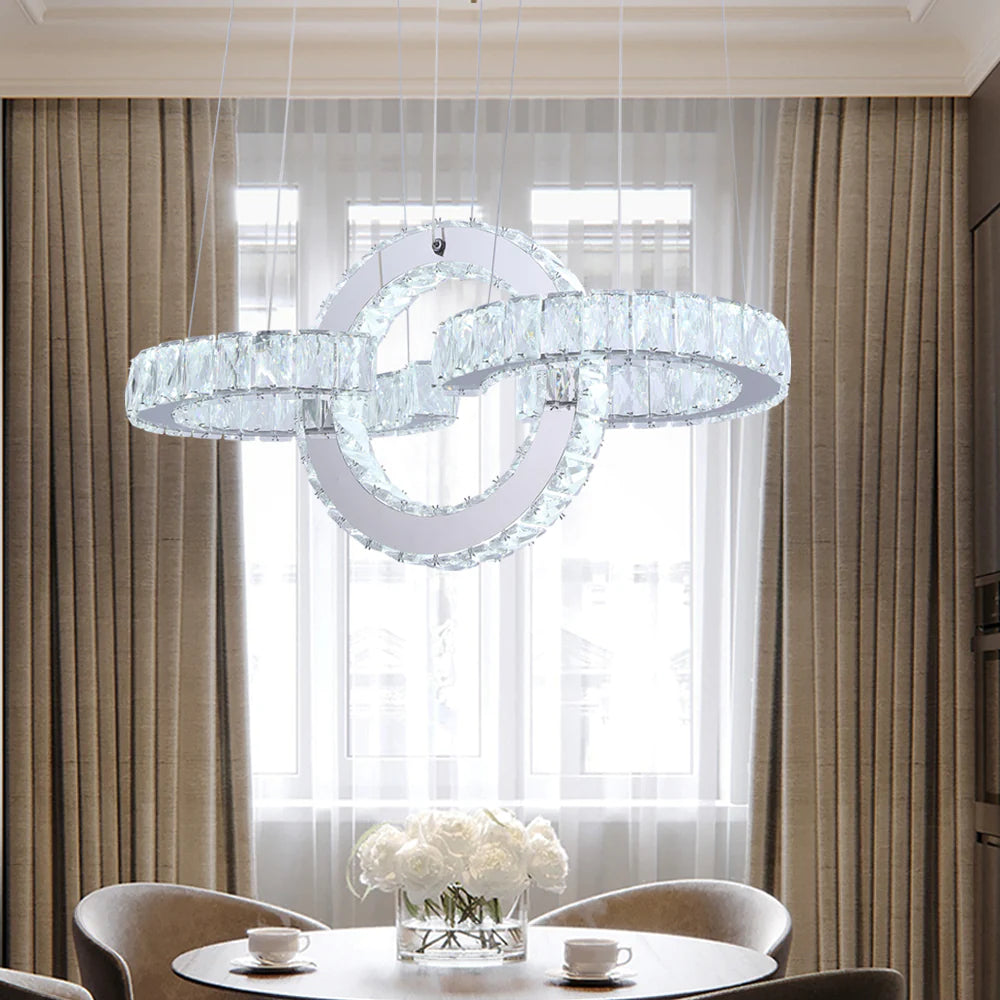 Maxax 3 - Light Unique / Statement Geometric LED Crystal Chandelier