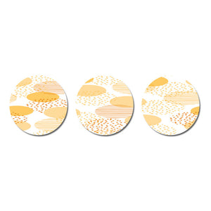 3 Piece Circular Abstract Retro Geometric IX Wall Décor Set