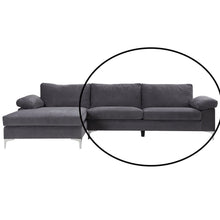 Load image into Gallery viewer, Modern Velvet Fabric Sectional Sofa, partial sectional
