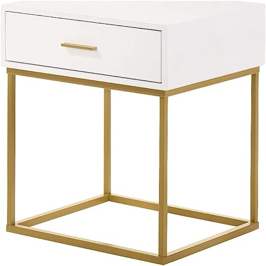 One Drawer Nightstand, White