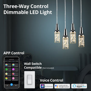 4 - Light White LED Cluster Pendant