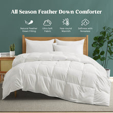 Load image into Gallery viewer, King 600 Fill Power Goose Down and Feather All Season Comforter
