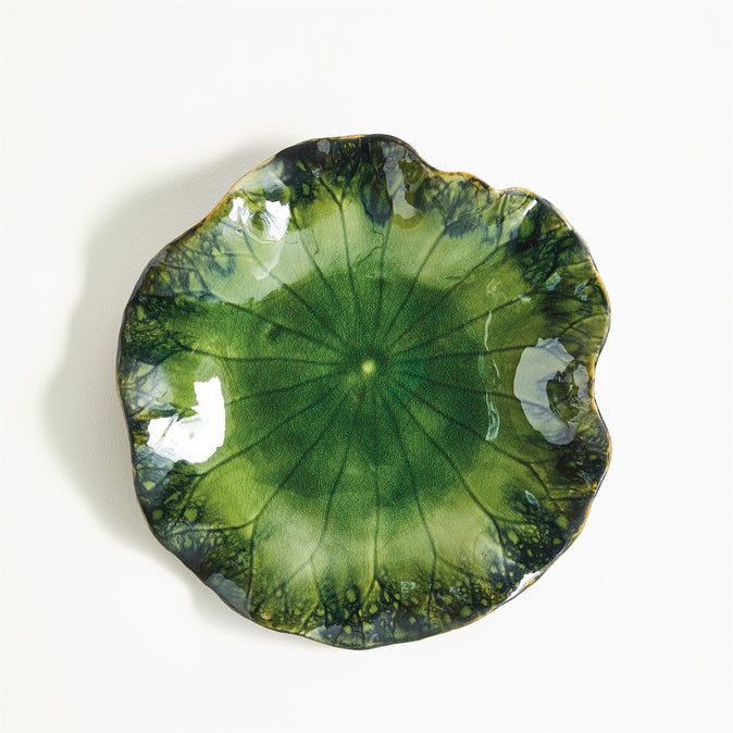 Free Formed Lily Plate-Green