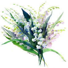 Load image into Gallery viewer, Shower Curtain, Lilies of the Valley by Suren Nersisyan
