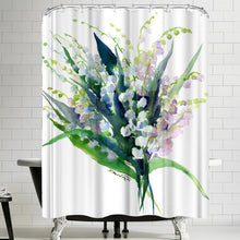 Load image into Gallery viewer, Shower Curtain, Lilies of the Valley by Suren Nersisyan
