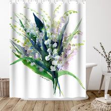 Load image into Gallery viewer, Shower Curtain, Lilies of the Valley by Suren Nersisyan
