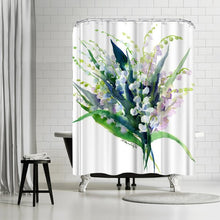 Load image into Gallery viewer, Shower Curtain, Lilies of the Valley by Suren Nersisyan
