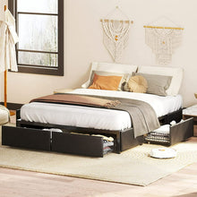 Load image into Gallery viewer, Queen Bed Frame with 4 Drawers, Upholstered Platform Bed, No Box Spring Needed, Easy Assembly

