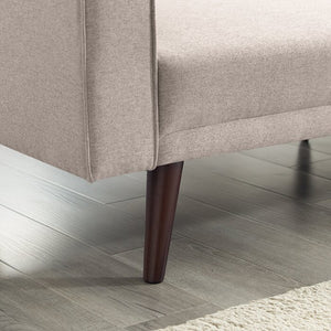 Linen Tufted Back Convertible Sofa