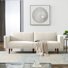 Load image into Gallery viewer, Linen Tufted Back Convertible Sofa
