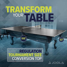 Load image into Gallery viewer, Regulation Table Tennis Conversion Top with Foam Backing and Net Set - Full MDF Ping Pong Table Top for Pool Table - Quick and Easy Assembly - Foam Backing to Protect Billiard Table, Full Foam Backing

