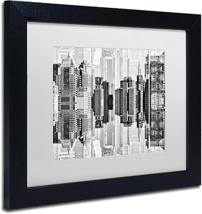 New York Reflection VII by Philippe Hugonnard, White Matte, Black Frame