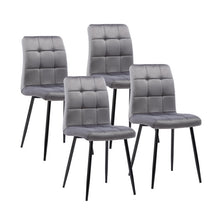 Load image into Gallery viewer, SET OF 4 Adalwine Tufted Velvet Upholstered Dining Chair
