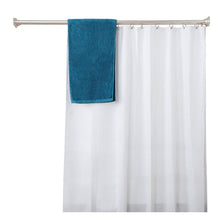 Load image into Gallery viewer, Brushed Nickel Adjustable Straight Tension Shower Curtain Rod &amp; Hook Set

