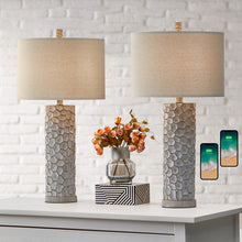 Load image into Gallery viewer, Ailiyah Resin USB Table Lamp, Set of 2
