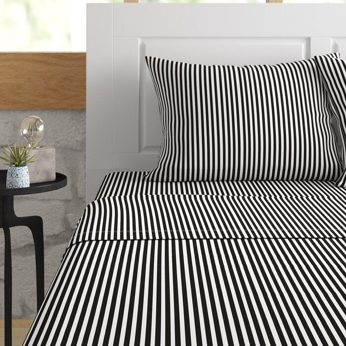 Marimekko Ajo 100% Cotton Percale Sheet Set, Full
