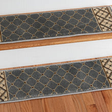 Load image into Gallery viewer, SET OF 14 Alethia Blue/Cream Stair Treads
