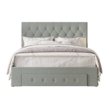 Load image into Gallery viewer, Full Gray Allegretto Upholstered Storage Bed
