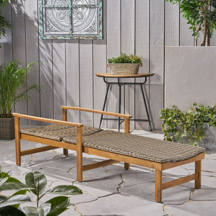 Amant Outdoor Wicker Chaise Lounge
