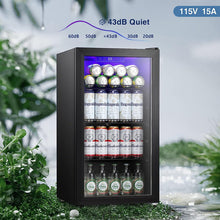 Load image into Gallery viewer, 26 Bottle and 130 Can Single Zone Free-standing Wine &amp; Beverage Refrigerator
