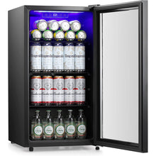 Load image into Gallery viewer, 26 Bottle and 130 Can Single Zone Free-standing Wine &amp; Beverage Refrigerator
