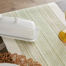 Load image into Gallery viewer, Thyme Archambault Rectangle Striped Cotton Table Runner
