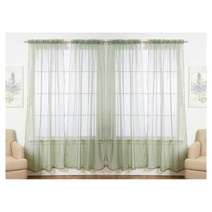 Artian Polyester Sheer Curtain (Set of 2)