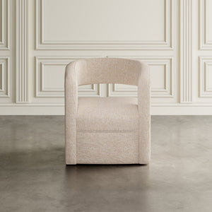 Ashni Polyester Swivel Barrel Chair