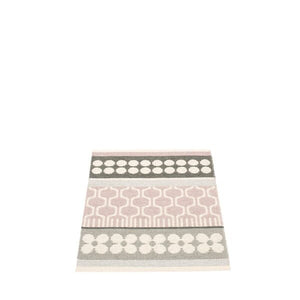 Asta Hand Loomed Geometric Area Rug in Pale Rose/Gray, Rectangle 2'3" x 3'3"
