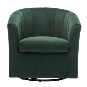 Barrentine Upholstered Swivel Barrel Chair