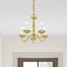Load image into Gallery viewer, Polished Brass Benedetto 5 - Light Dimmable Classic / Traditional Chandelier
