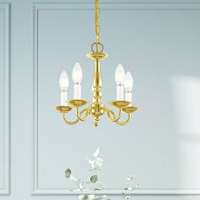Load image into Gallery viewer, Polished Brass Benedetto 5 - Light Dimmable Classic / Traditional Chandelier
