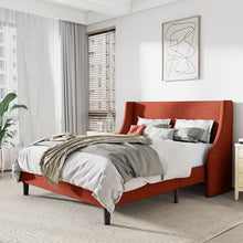 Load image into Gallery viewer, Bowdoin Upholstered Wingback Platform Bed, Full
