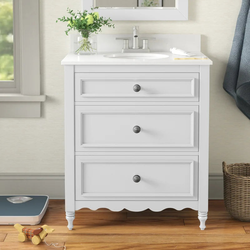 Bragenham 29.88'' Free Standing Single Bathroom Vanity with Ceramic Top Final Sale pickup by 9/8